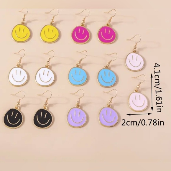 Smiley Earrings, NWT - Picture 2 of 2